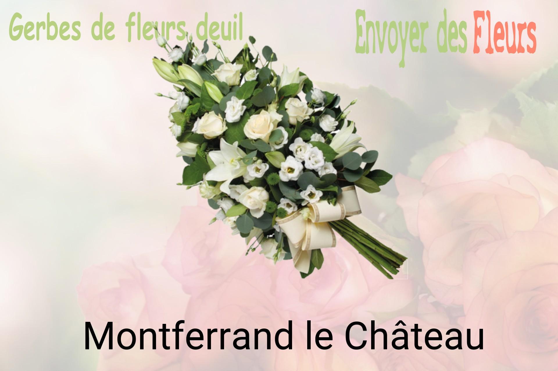 Gerbe de fleurs de deuil livrée à Montferrand-le-Château